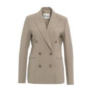 Grijze Double-breasted Blazer Aw24 Ottod'Ame , Gray , Dames