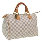 Pre-owned Canvas handbags Louis Vuitton Vintage , White , Dames