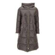 Zijde-effect Satijnen Parka Grijs Herno , Gray , Dames