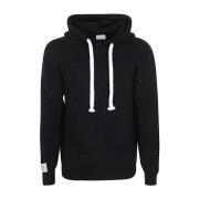 Zwarte Engelse Hoodie Family First , Black , Heren