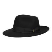 Klassieke Fedora Hoed Zwart Borsalino , Black , Heren