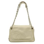 Pre-owned Leather chanel-bags Chanel Vintage , Beige , Dames