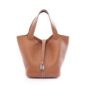 Pre-owned Leather handbags Hermès Vintage , Brown , Dames