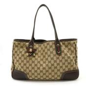 Pre-owned Canvas gucci-bags Gucci Vintage , Beige , Dames