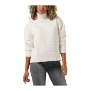 Dames Sweater Linlin Creme Coltrui Silvian Heach , White , Dames