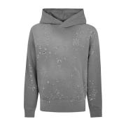 Geborduurde hoodie in grijs Amiri , Gray , Heren