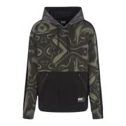 Groene Camo Hoodie Emporio Armani EA7 , Multicolor , Heren