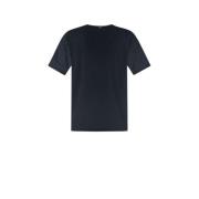 Katoenen Interlock T-shirt met Metalen Logo Herno , Black , Heren