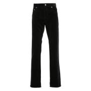 Slim Corduroy Broek Diep Zwart Saint Laurent , Black , Heren