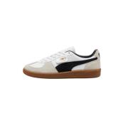 Witte Leren Sneakers met Grijze Details Puma , Multicolor , Heren