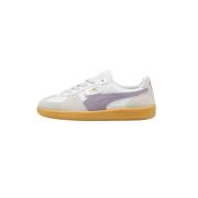 Witte Leren Sneakers met Bleek Pruim Puma , Multicolor , Heren