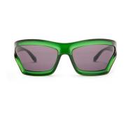 Groene Transparante Masker Zonnebril Loewe , Green , Dames