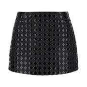 Zwarte Rok Grass Gonna Simil Pinko , Black , Dames