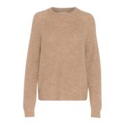 Raglan Pullover Gebreid Burro Soaked in Luxury , Brown , Dames