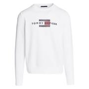 Witte Sweatshirt met YBR Design Tommy Hilfiger , White , Heren