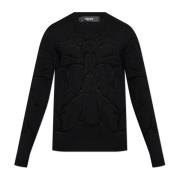 Crew Neck Sweater Versace , Black , Heren