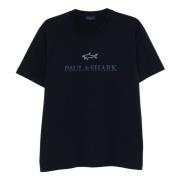 Casual Katoenen T-Shirt Paul & Shark , Blue , Heren