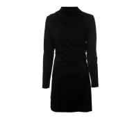 Beatrea Jurk met Opstaande Kraag Drykorn , Black , Dames