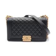 Pre-owned Leather chanel-bags Chanel Vintage , Black , Dames