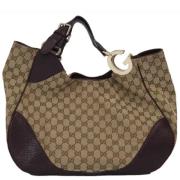 Pre-owned Canvas gucci-bags Gucci Vintage , Beige , Dames