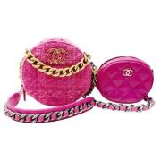 Pre-owned Leather chanel-bags Chanel Vintage , Pink , Dames