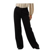 Wijde Pijp Pin Broek in Donkergrijs Co'Couture , Black , Dames