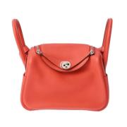 Pre-owned Leather shoulder-bags Hermès Vintage , Red , Dames