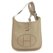 Pre-owned Leather shoulder-bags Hermès Vintage , Beige , Dames