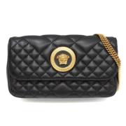 Pre-owned Leather shoulder-bags Versace Pre-owned , Black , Dames