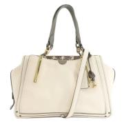 Pre-owned Leather handbags Coach Pre-owned , White , Dames