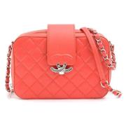 Pre-owned Leather chanel-bags Chanel Vintage , Red , Dames