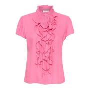 Pink Cosmos Ellisz Ss Shirt Bluser Saint Tropez , Pink , Dames