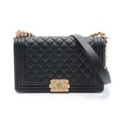 Pre-owned Leather chanel-bags Chanel Vintage , Black , Dames