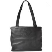 Pre-owned Leather totes Chanel Vintage , Black , Dames