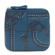 Pre-owned Leather pouches Hermès Vintage , Blue , Dames