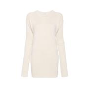 Jurk met afneembare mouwen licht crème Lemaire , Beige , Dames