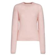 Geborstelde wollen en mohair trui Marni , Pink , Dames