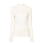 Licht Crème Turtleneck Sweater Lemaire , Beige , Dames