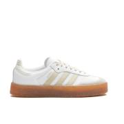 Beige/Wit/Gum Samba Stijl Sneakers Adidas , White , Dames