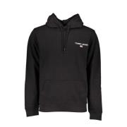 Zwarte hoodie met logoprint Tommy Hilfiger , Black , Heren