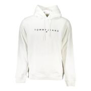 Hoodie Wit Geborduurd Logo Tommy Hilfiger , White , Heren