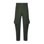 Groene Cargo Plissé Broek Issey Miyake , Green , Heren