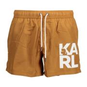 Bruine Heren Strandkleding Shorts met Zakken Karl Lagerfeld , Brown , ...