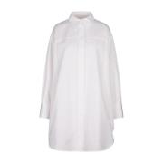 Witte Overmaatse Overhemdjurk Jil Sander , White , Dames