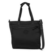 Kompas-Motief Tote Tas Stone Island , Black , Heren