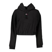 Hoodie Zwart Lange Mouw Logo Tommy Hilfiger , Black , Dames