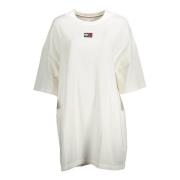 Sportieve witte jurk met korte mouwen Tommy Hilfiger , White , Dames