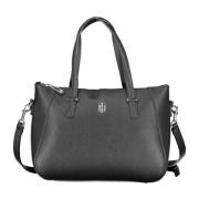 Zwarte dames tas met contrastdetails Tommy Hilfiger , Black , Dames