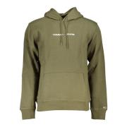 Groene hoodie met geborduurd logo Tommy Hilfiger , Green , Heren