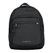 Zwarte Rugzak met Laptopvak Tommy Hilfiger , Black , Heren